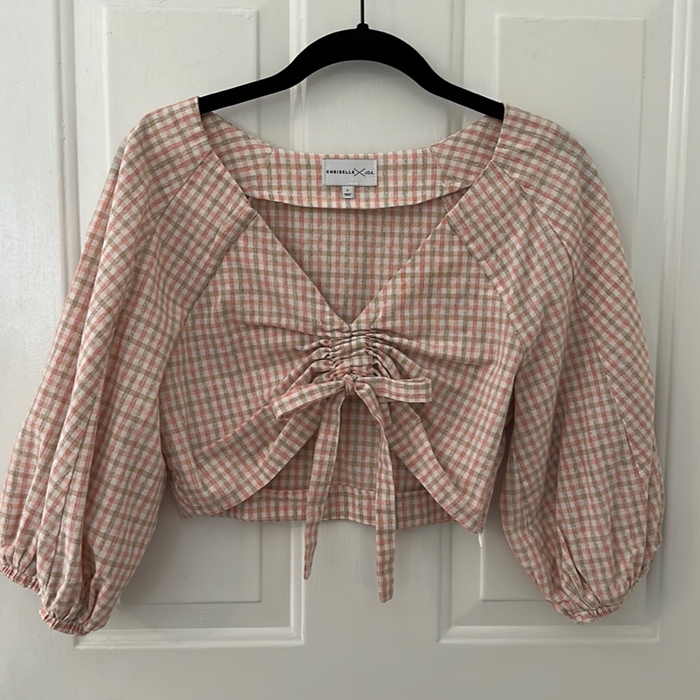 Plaid boutique crop top